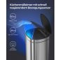 SONGMICS Automata Szenzoros Konyhai Szemetes 50L Többszínű LED Kijelzővel és Ózonos Szagtalanítóval
