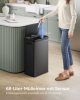 SONGMICS Szenzoros Szemetes 68L Automata Acél Konyhai Hulladékgyűjtő Tintafekete
