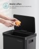 SONGMICS Szenzoros Szemetes 68L Automata Acél Konyhai Hulladékgyűjtő Tintafekete