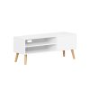 VASAGLE Modern TV Szekrény Fehér 120 cm Skandináv Stílusú Állvány