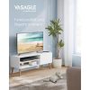 VASAGLE Modern TV Szekrény Fehér 120 cm Skandináv Stílusú Állvány