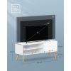VASAGLE Modern TV Szekrény Fehér 120 cm Skandináv Stílusú Állvány
