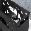 SONGMICS Dekoratív Fém Esernyőtartó Kivehető Vízgyűjtő Tálcával Fekete