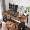 VASAGLE Íróasztal Számítógépasztal 120 x 60 x 75 cm Rusztikus Barna Fekete Ipari Stílus