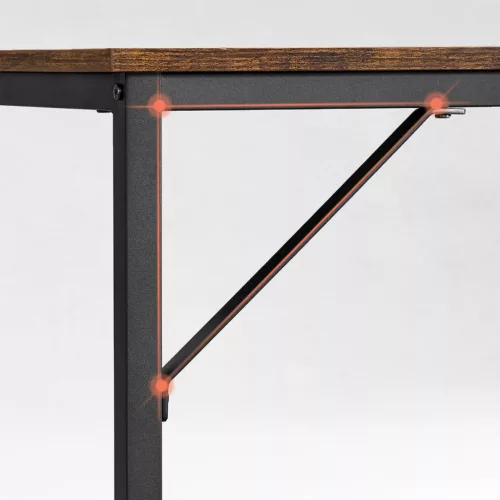 VASAGLE Íróasztal Számítógépasztal 120 x 60 x 75 cm Rusztikus Barna Fekete Ipari Stílus