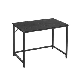   VASAGLE LWD041B56 kompakt számítógépasztal fém vázzal fekete ipari design
