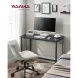   VASAGLE LWD041B56 kompakt számítógépasztal fém vázzal fekete ipari design