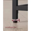 VASAGLE LWD041B56 kompakt számítógépasztal fém vázzal fekete ipari design