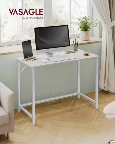 VASAGLE íróasztal 100 x 50 x 76 cm juharfehér és felhőfehér állítható lábakkal