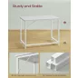   VASAGLE íróasztal 100 x 50 x 76 cm juharfehér és felhőfehér állítható lábakkal