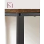   VASAGLE LWD046B01 számítógépes íróasztal 2 polccal vintage barna/fekete ipari design