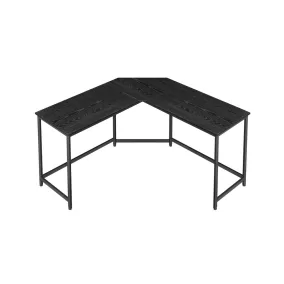   VASAGLE L-alakú sarokíróasztal forgószéklappal ébenfekete és tintafekete 149 x 149 x 76 cm