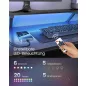   VASAGLE L-alakú Gamer Íróasztal LED Világítással és Monitortartóval Fekete LWD095B01