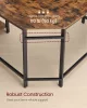 VASAGLE L-alakú sarokíróasztal 120 x 130 x 76 cm 2 tárolópolccal rusztikus barna és fekete