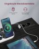 VASAGLE LED Gaming Íróasztal Kompakt Fekete
