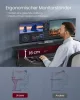 VASAGLE Gaming Desk LED-es gamer asztal beépített elosztóval és monitortartóval fekete 120 x 60 x 76 cm