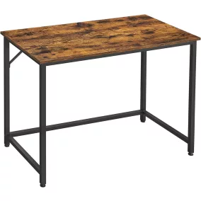   VASAGLE számítógépasztal 100 x 50 x 75 cm rusztikus barna és fekete ipari stílusú