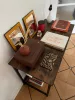 VASAGLE számítógépasztal 100 x 50 x 75 cm rusztikus barna és fekete ipari stílusú