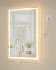 SONGMICS LED-es fürdőszobai tükör páramentesítő funkcióval 70,7 x 50,7 cm felhőfehér
