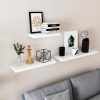 VASAGLE Modern Lebegő Polc MDF Fehér 80 cm
