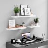 VASAGLE Modern Lebegő Polc MDF Fehér 80 cm