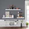 VASAGLE Modern Lebegő Polc MDF Fehér 80 cm