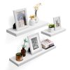VASAGLE Modern Lebegő Polc MDF Fehér 80 cm
