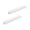 SONGMICS Magasfényű Lebegő Fali Polc Szett Fehér MDF 60 cm