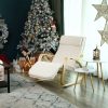 SONGMICS Relax Hintaszék Állítható Lábtartóval Nyírfa Bézs