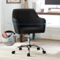 SONGMICS Modern Ergonomikus Irodai Szék Magasságállítható Fekete Műlen Huzattal
