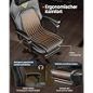 SONGMICS HOME Ergonomikus Gamer Szék Lábtartóval Fekete PU Bőr