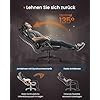 SONGMICS HOME Ergonomikus Gamer Szék Lábtartóval Fekete PU Bőr