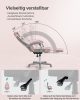 SONGMICS Ergonomikus Gamer Szék Rózsaszín-Krémfehér Állítható Lábtartóval