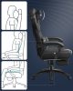 SONGMICS OBG077B01 Ergonomikus Gamer Szék Lábtartóval Fekete