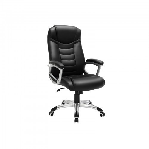 SONGMICS OBG21B Ergonomikus Irodai Szék Fekete PU Bőr