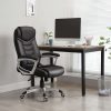 SONGMICS OBG21B Ergonomikus Irodai Szék Fekete PU Bőr