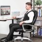 SONGMICS OBG21B Ergonomikus Irodai Szék Fekete PU Bőr