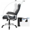 SONGMICS OBG21B Ergonomikus Irodai Szék Fekete PU Bőr