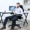 SONGMICS Sport Ergonomikus Irodai Szék Fekete Műbőr Állítható Karfával