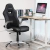 SONGMICS Ergonomikus Forgószék Felhajtható Kartámasszal Fekete