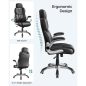 SONGMICS Racing Gamer Szék Fekete Ergonomikus Irodai Szék