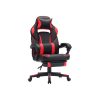 SONGMICS Racing Gamer Szék Lábtartóval Ergonomikus Fekete-Piros