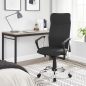 SONGMICS Ergonomikus Irodai Szék Párnázott Szövet Fekete