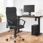SONGMICS Ergonomikus Irodai Szék Párnázott Szövet Fekete