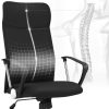 SONGMICS Ergonomikus Irodai Szék Párnázott Szövet Fekete