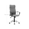 SONGMICS Ergonomikus Irodai Szék Szürke Szövet Párnázott Üléssel