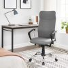SONGMICS Ergonomikus Irodai Szék Szürke Szövet Párnázott Üléssel
