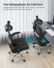 SONGMICS Ergonomikus Irodai Szék Hálós Háttámlával Fekete