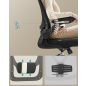 SONGMICS Ergonomikus Irodai Szék Hálós Háttámlával Fekete
