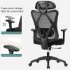 SONGMICS Ergonomikus Hálós Irodai Szék Állítható Deréktámasszal Fekete